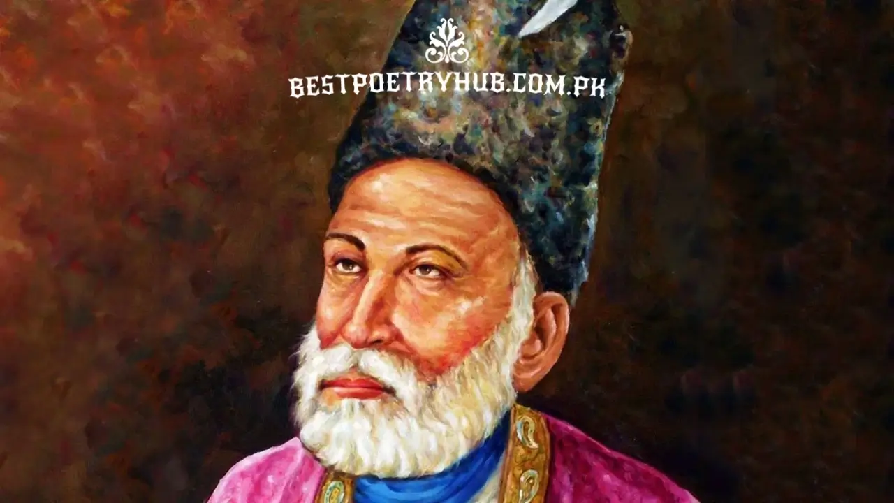Mirza Ghalib Poetry/Shayari in Roman Urdu For Social Media DP